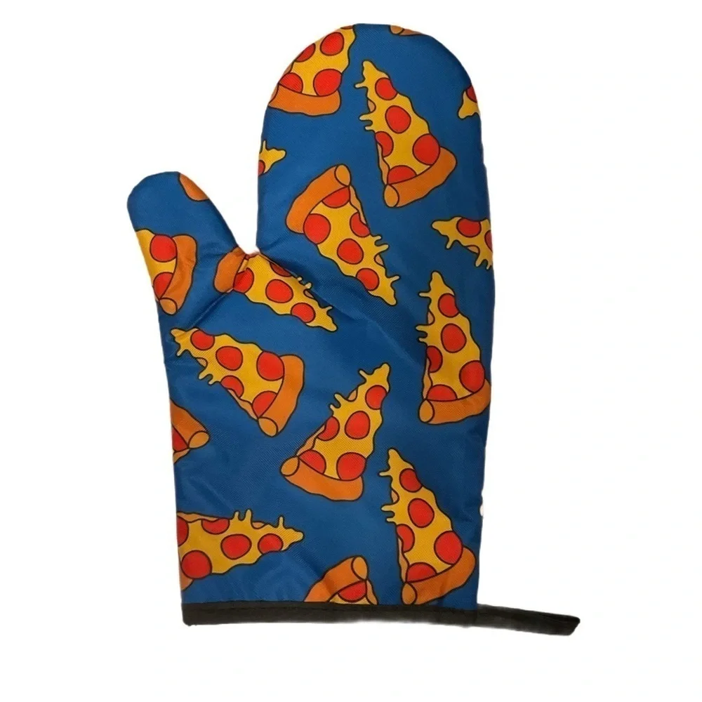 Oven Mitt Pizza Doodle Pattern Kitchen Oven Glove Cookware Bakeware BBQ
